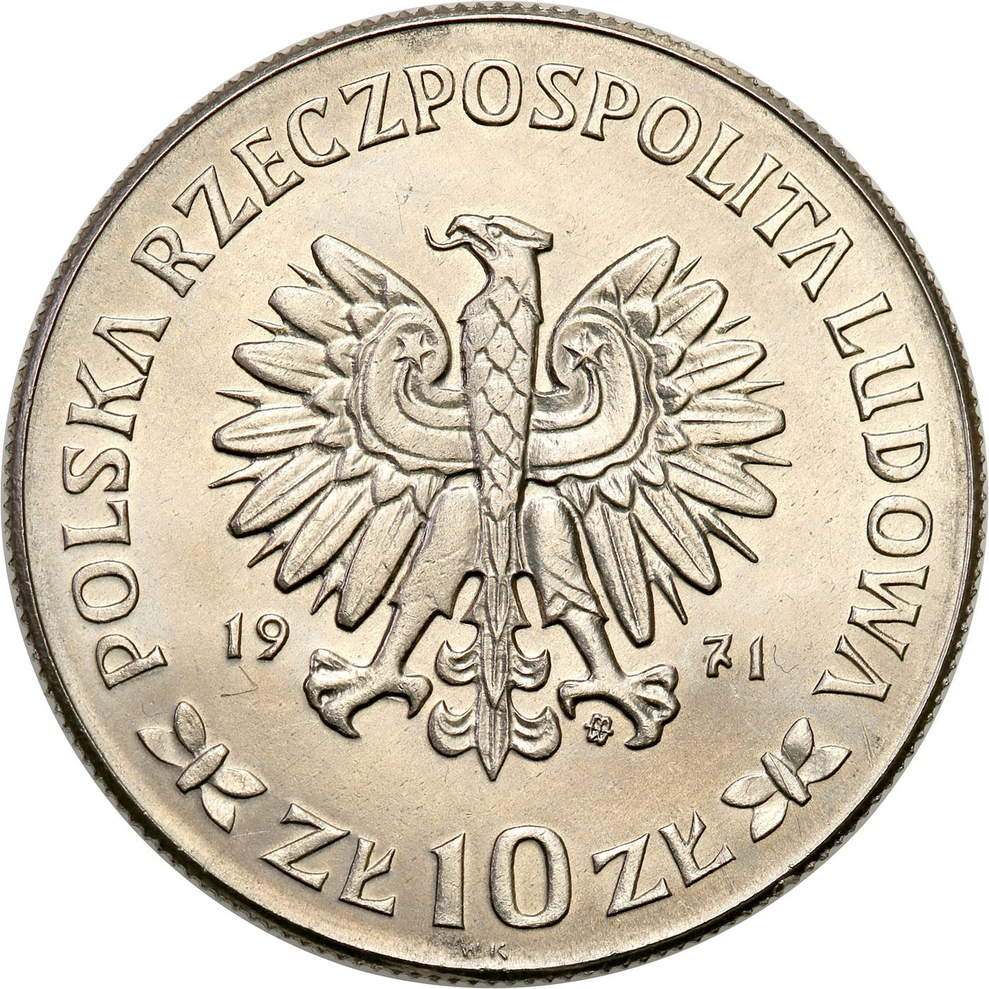 PRL. PRÓBA Nikiel 10 złotych 1971 – Powstanie Śląskie